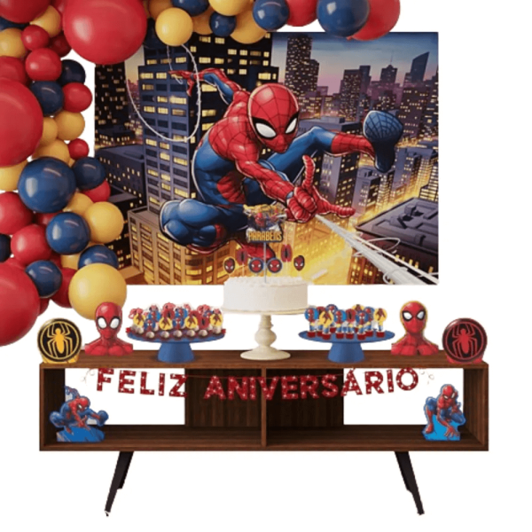 decoração simples homem aranha