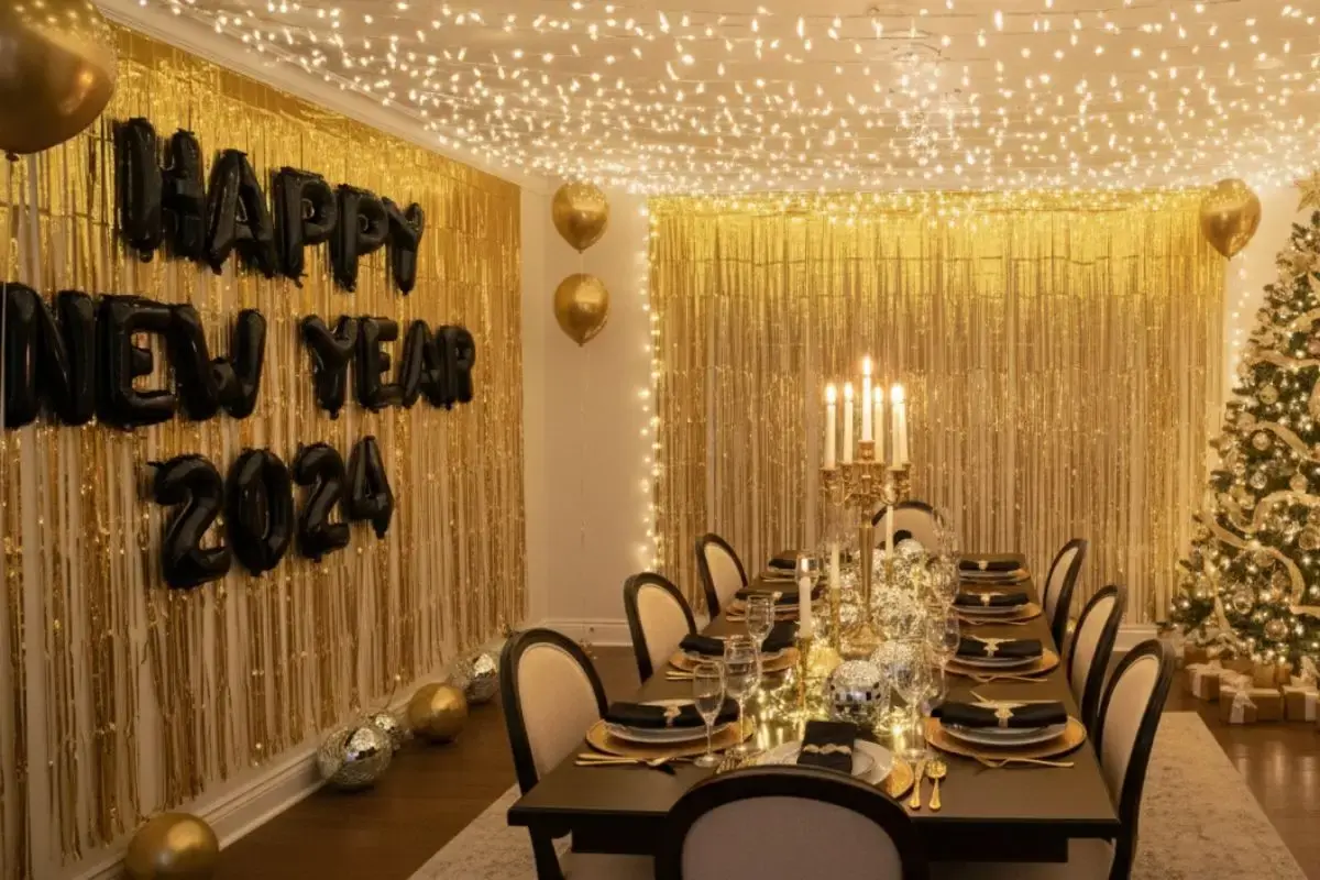 decoração simples reveillon