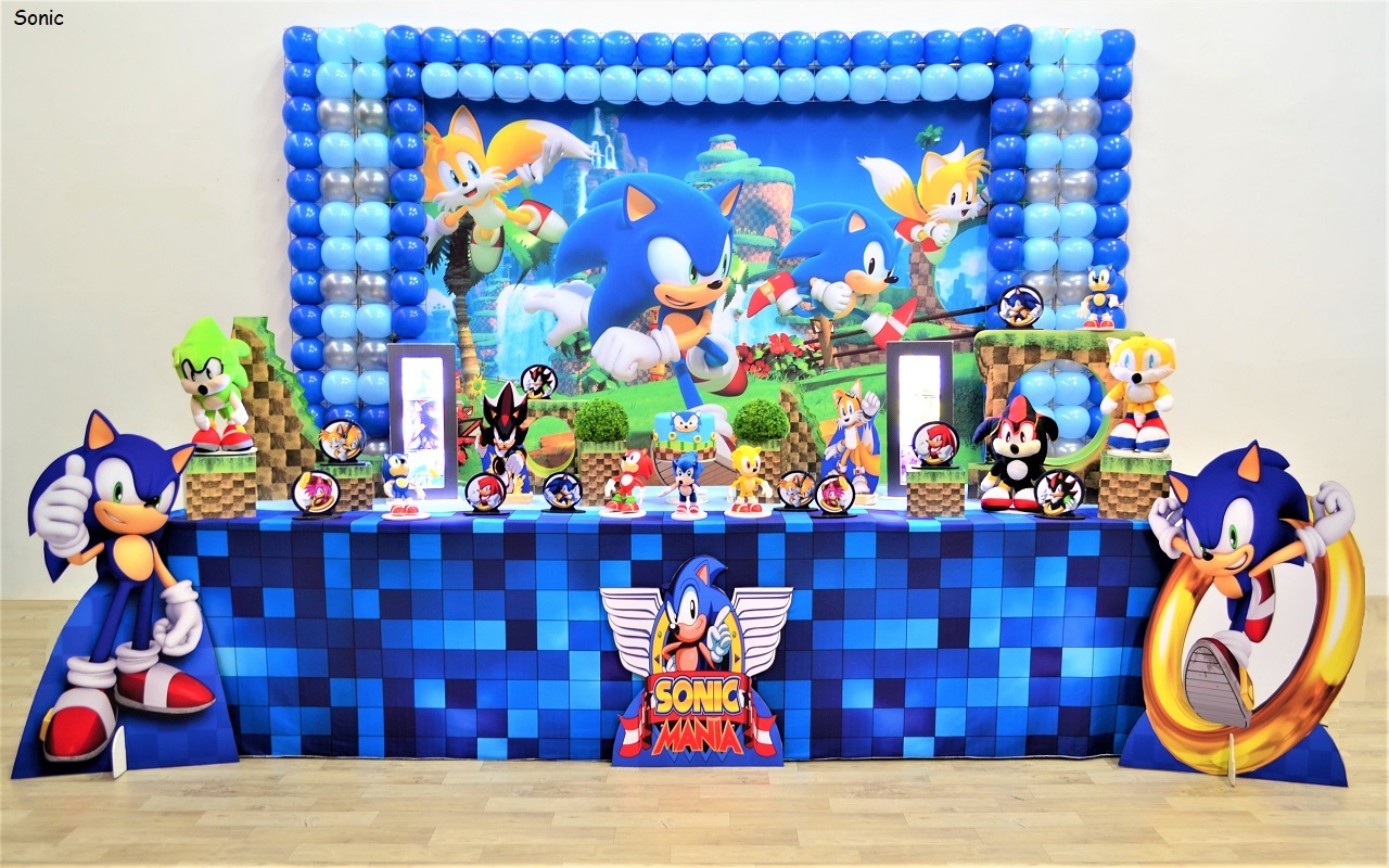 decoração sonic festa infantil