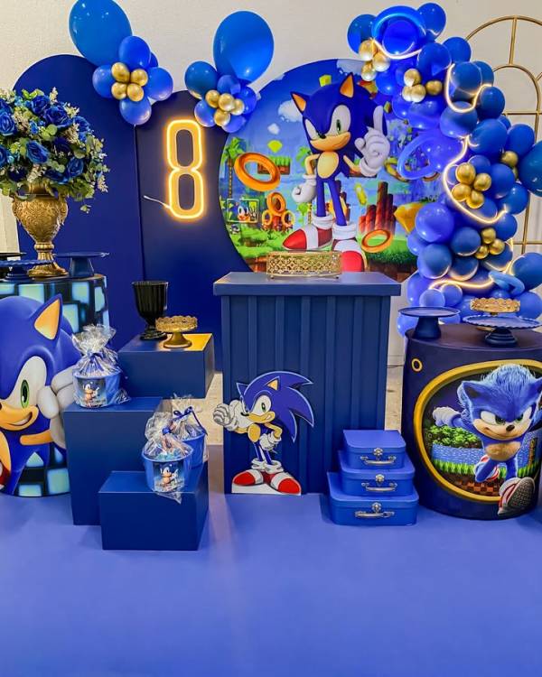 decoração sonic simples