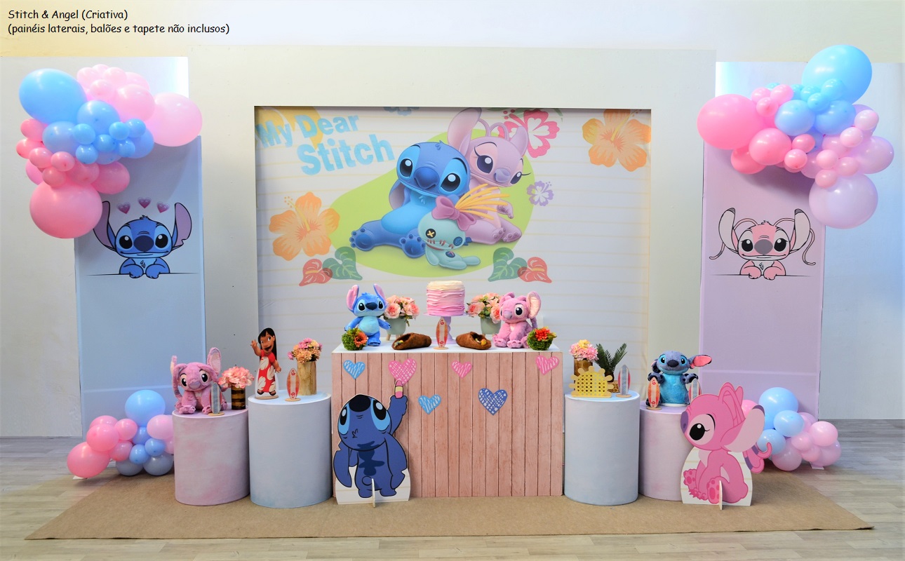 decoração stitch e angel