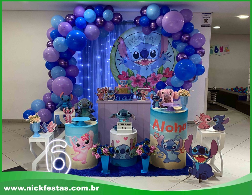 ideias decoração stitch aniversário