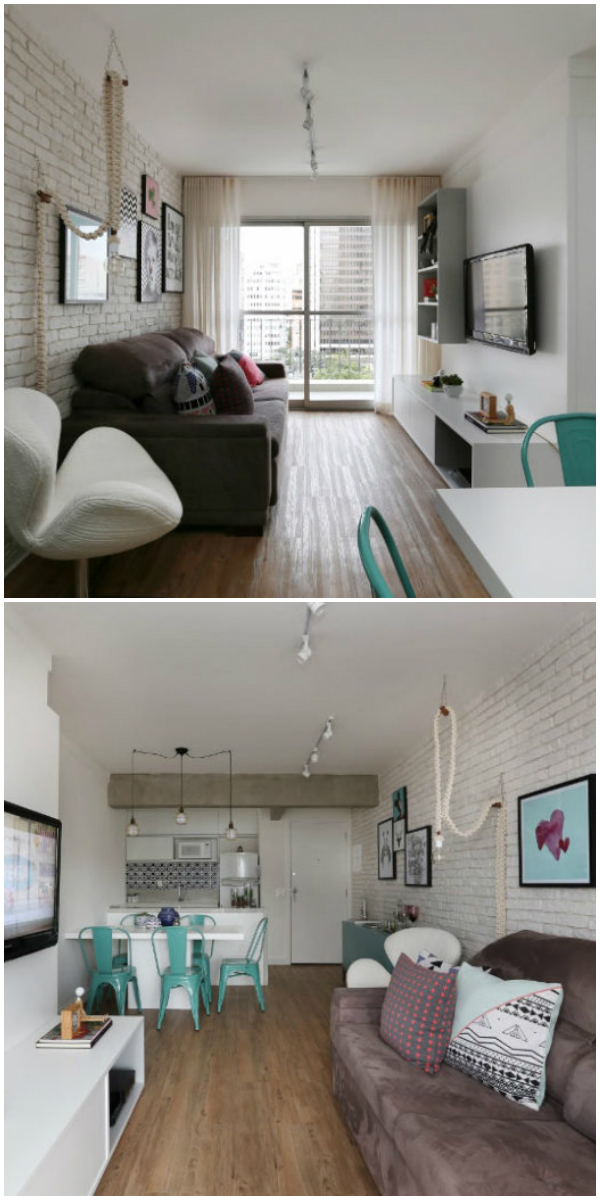 decoração studio 25m2