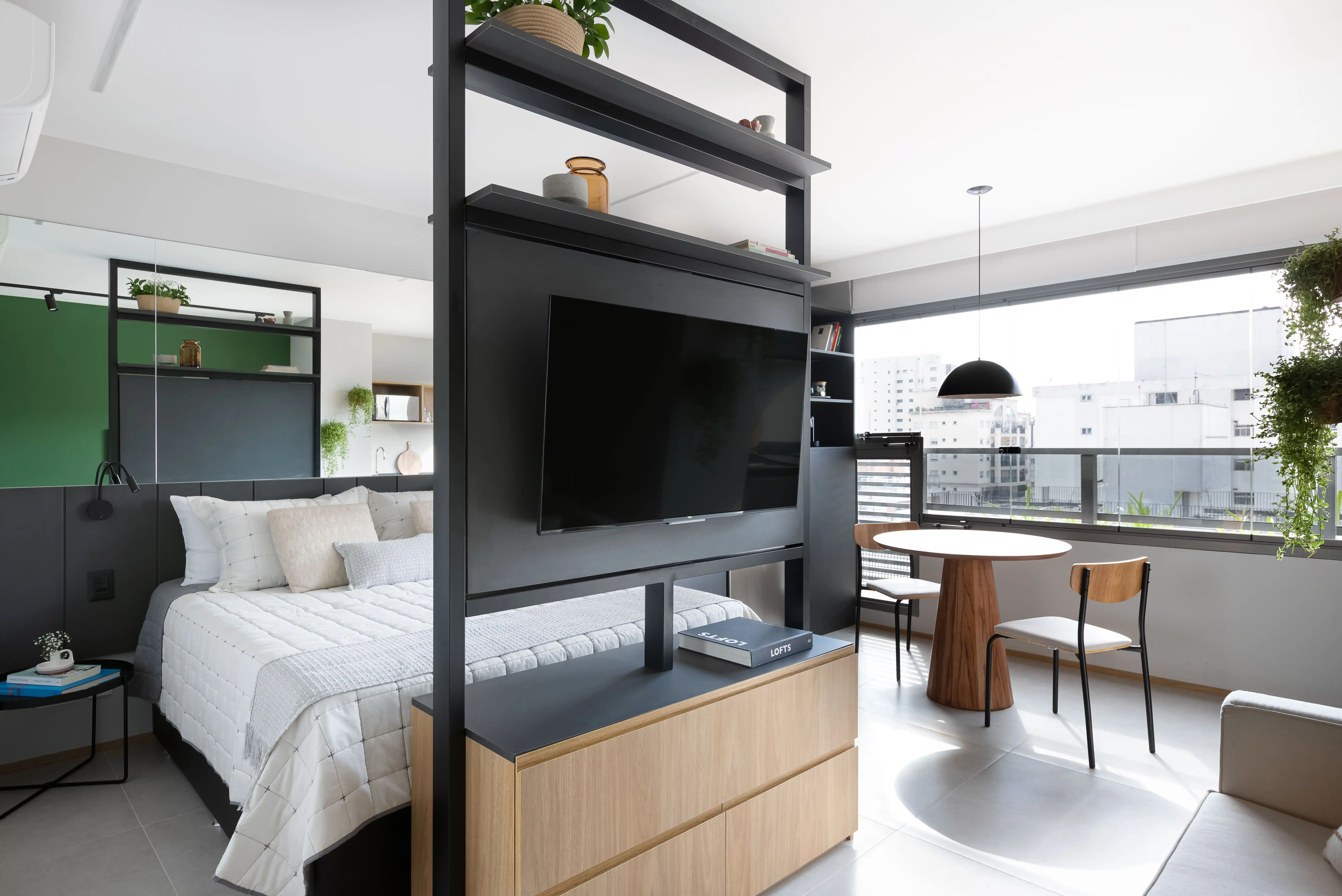 ideias de decoração studio 25m2 funcional