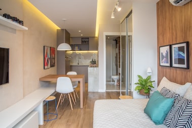 ideias de decoração studio 25m2 funcional