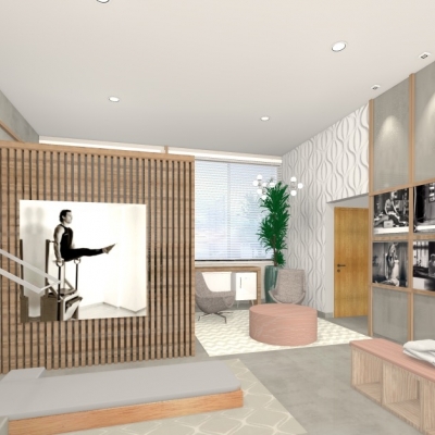 decoração studio de pilates