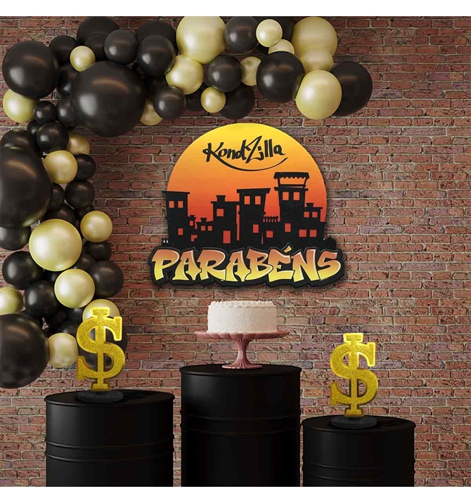 decoração tema baile funk