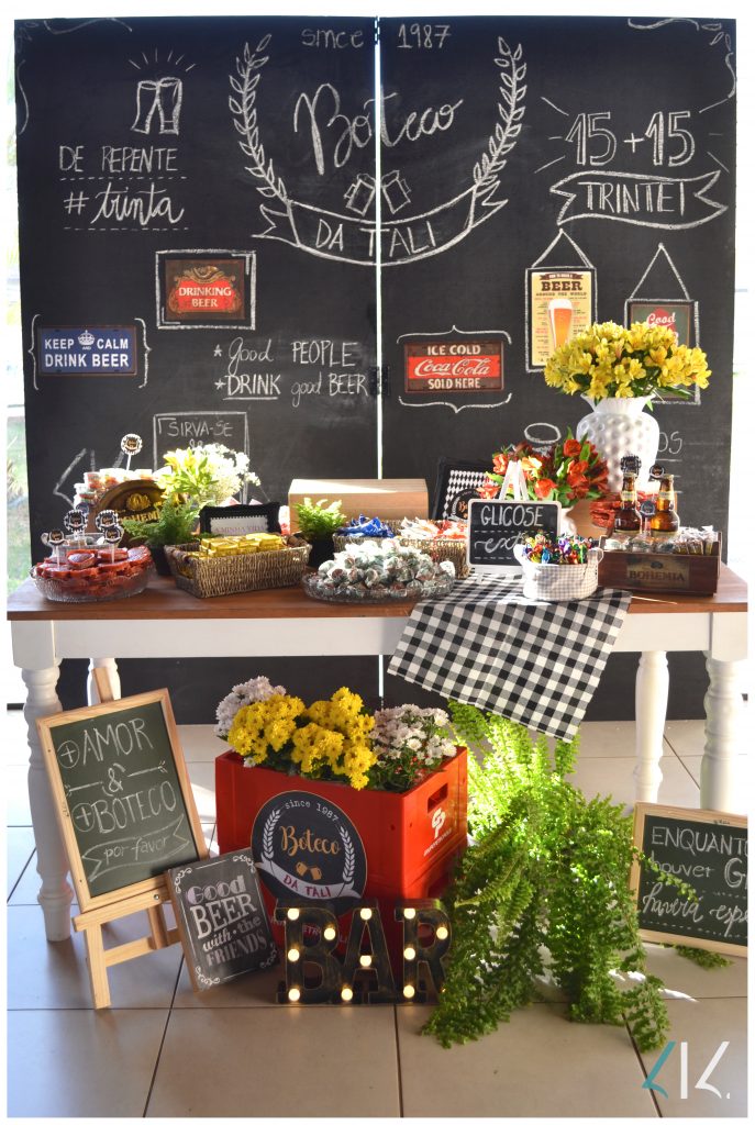 decoração tema boteco