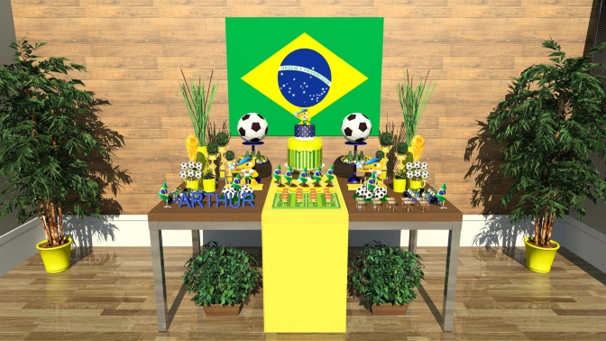 decoração tema futebol