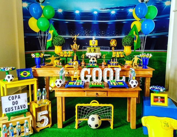 decoração tema futebol