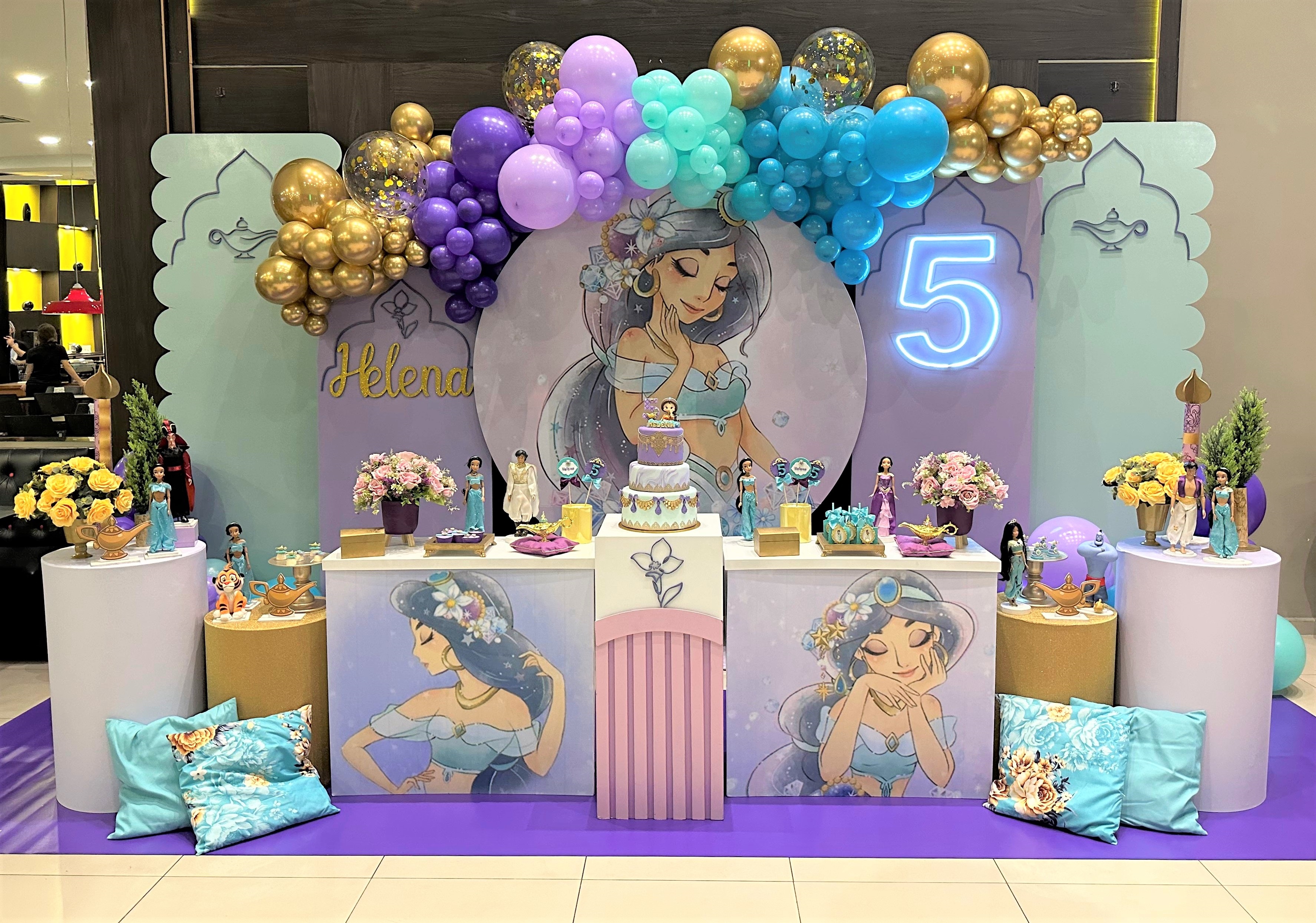decoração tema jasmine