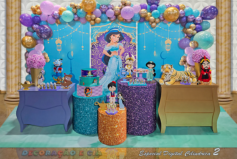 decoração tema jasmine