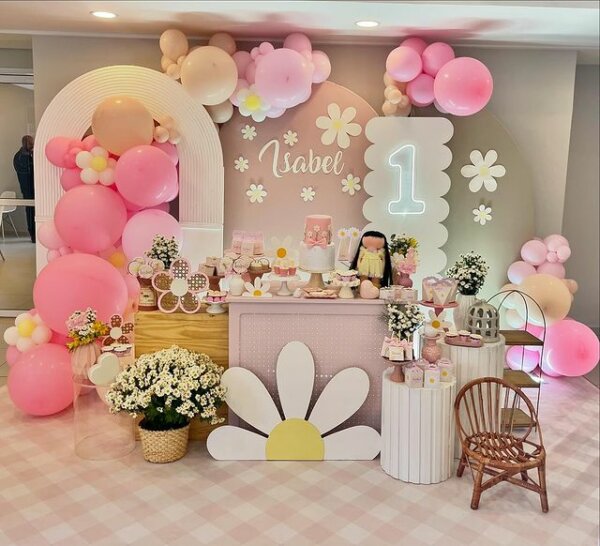 ideias criativas decoração festa margarida