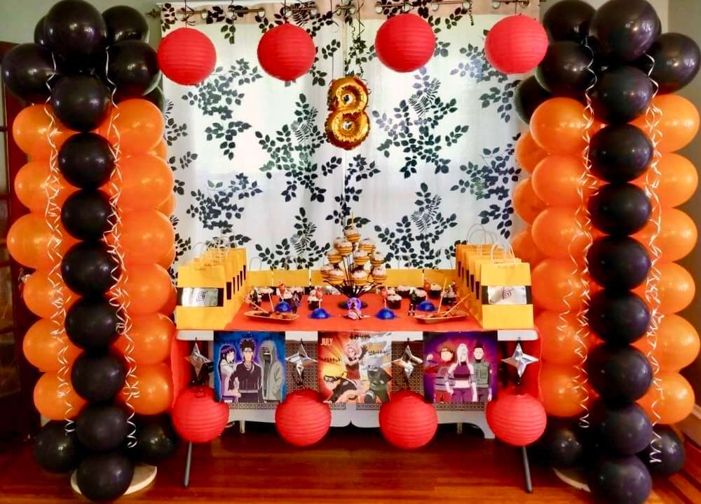 decoração tema naruto