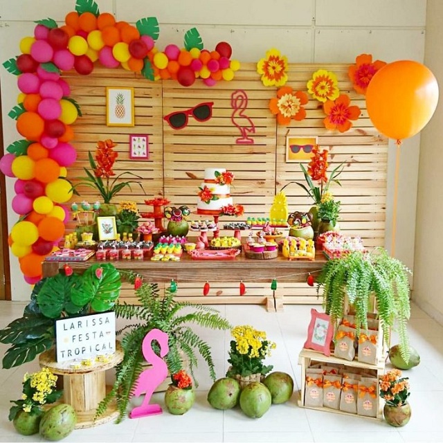 decoração tropical