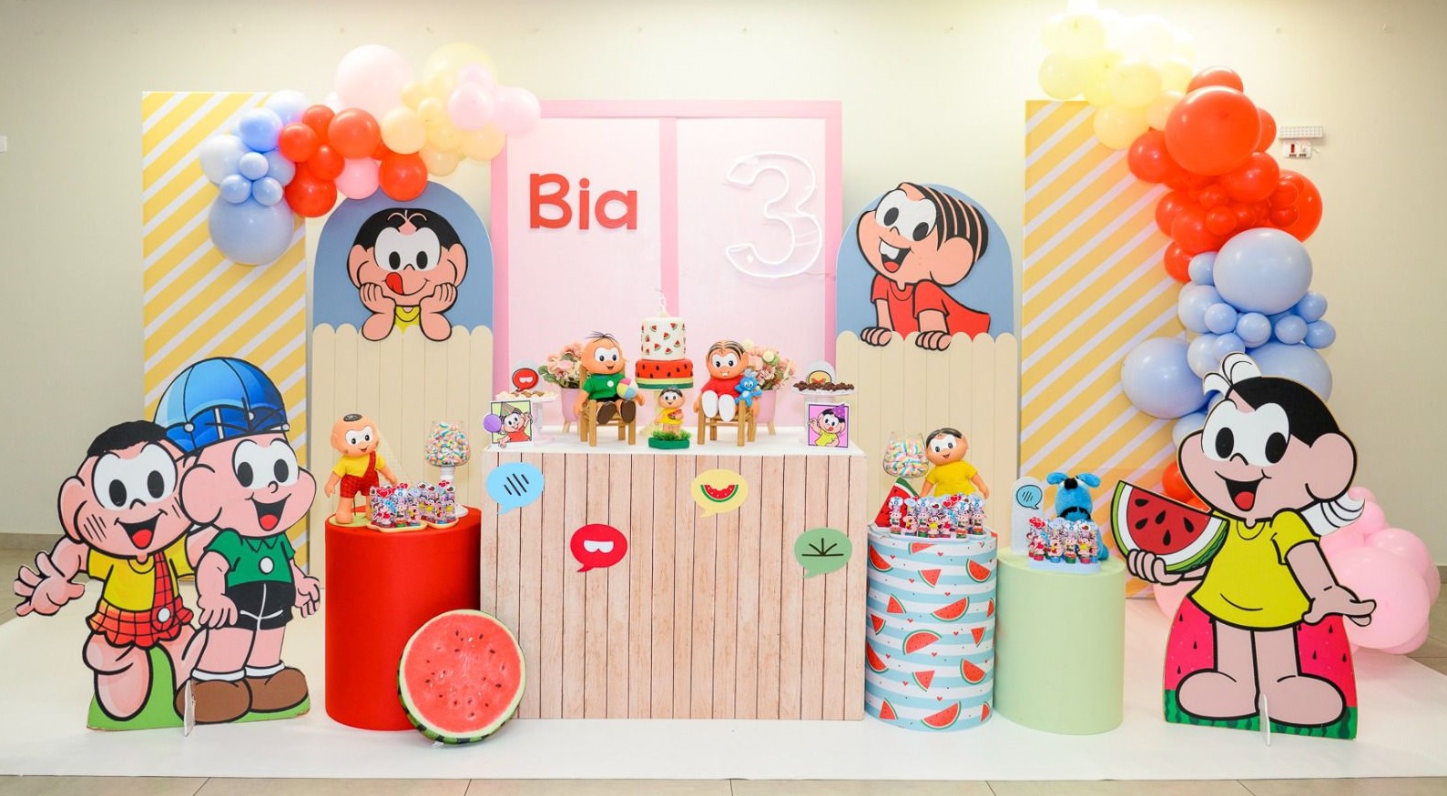 Ideias criativas para o bolo e doces da festa Turma da Mônica