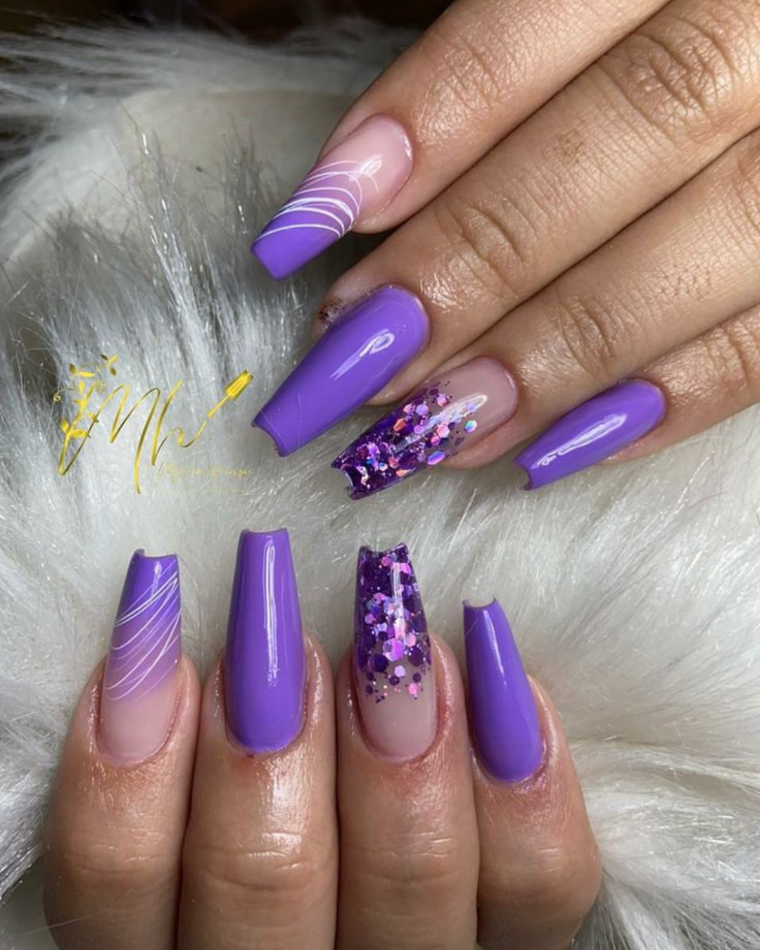 preço unha roxa decorada