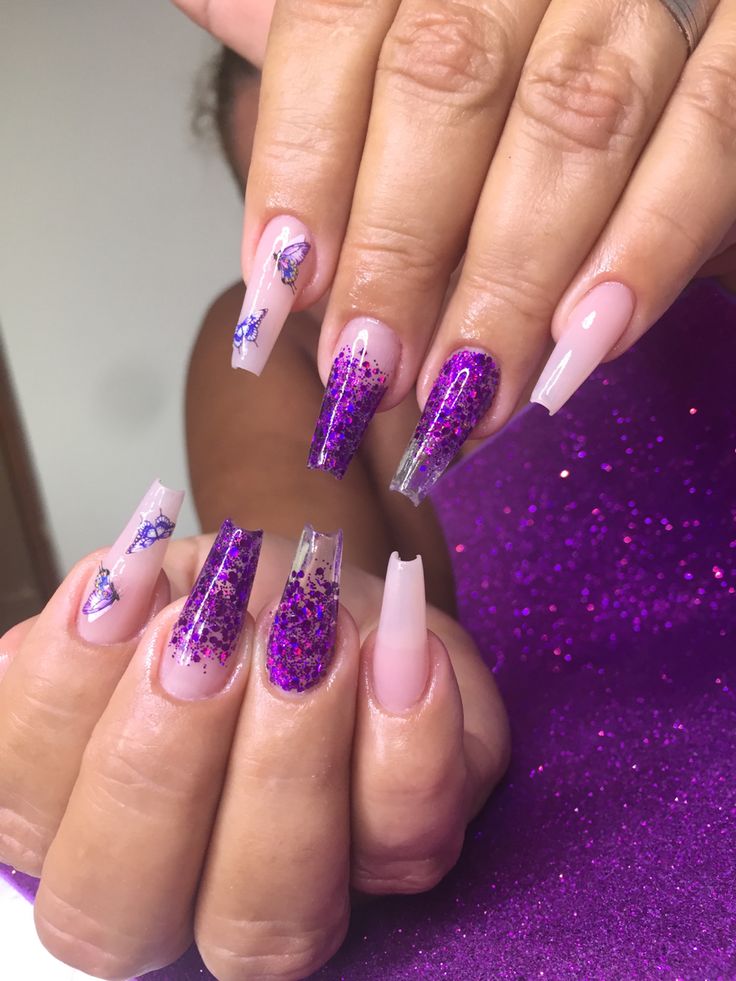 fazer francesinha roxa glitter