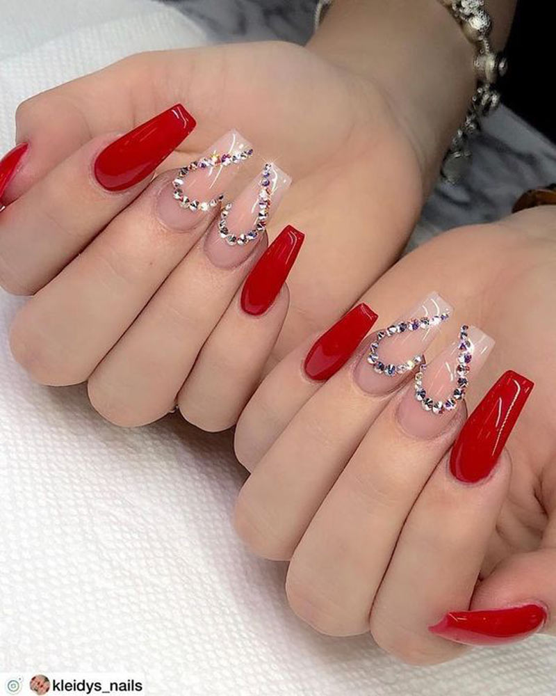 unhas vermelhas para casamento
