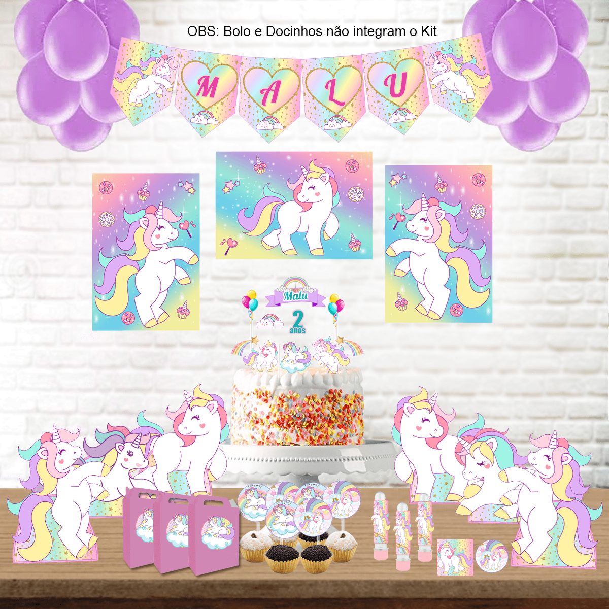 decoração unicornio