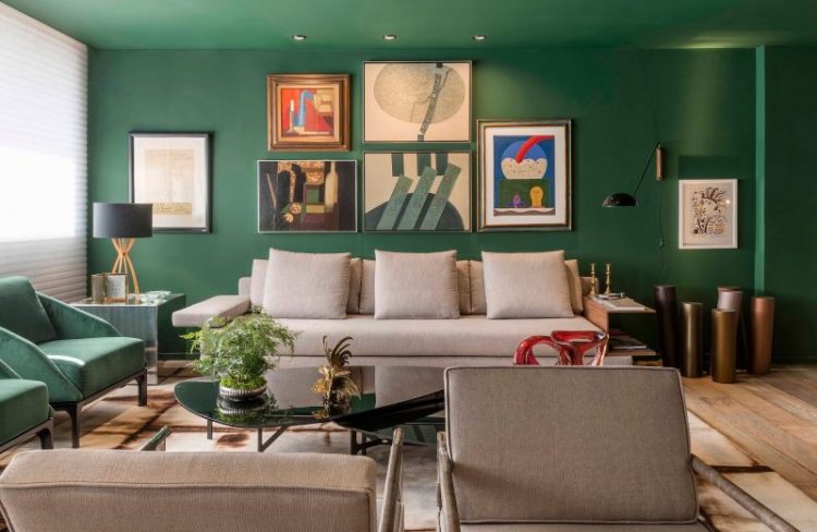 Verde militar na cozinha: um toque de modernidade e luxo