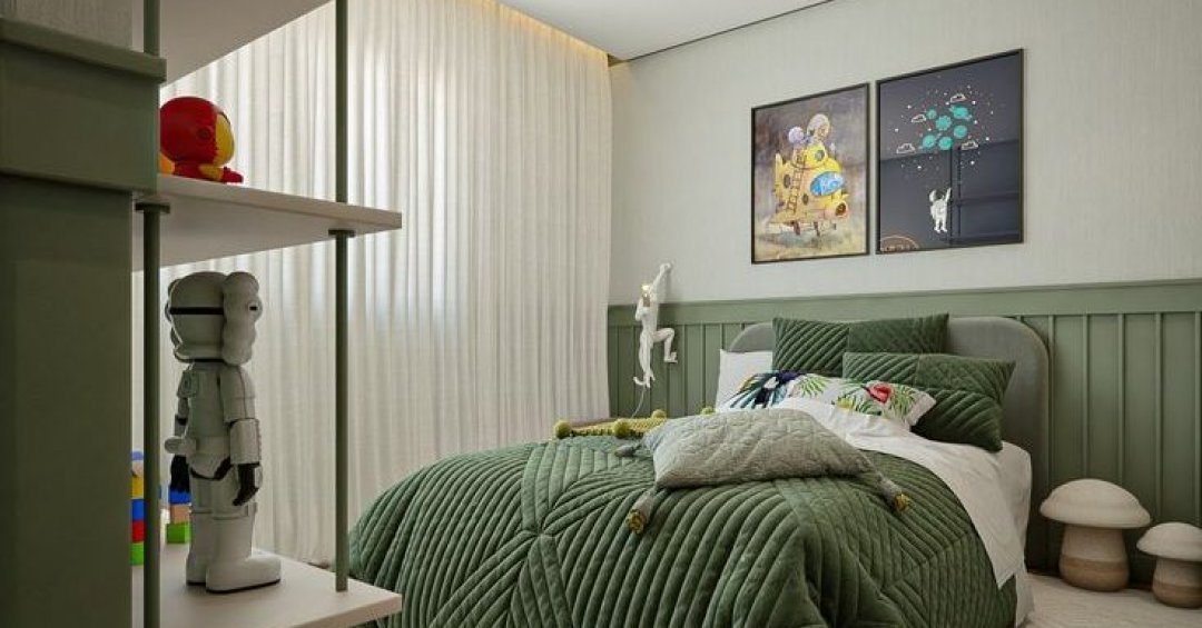 decoração verde oliva simples