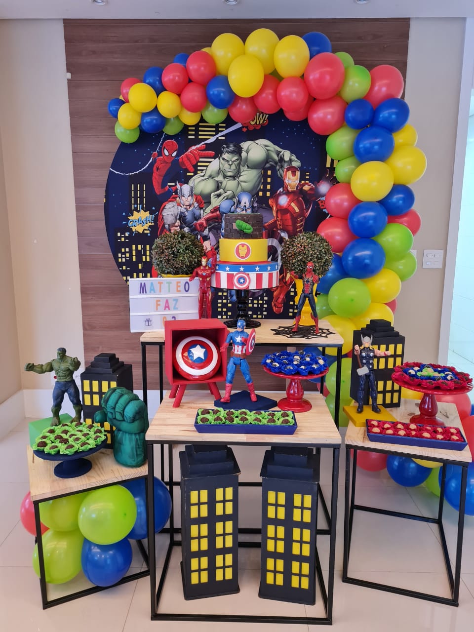 decoração vingadores