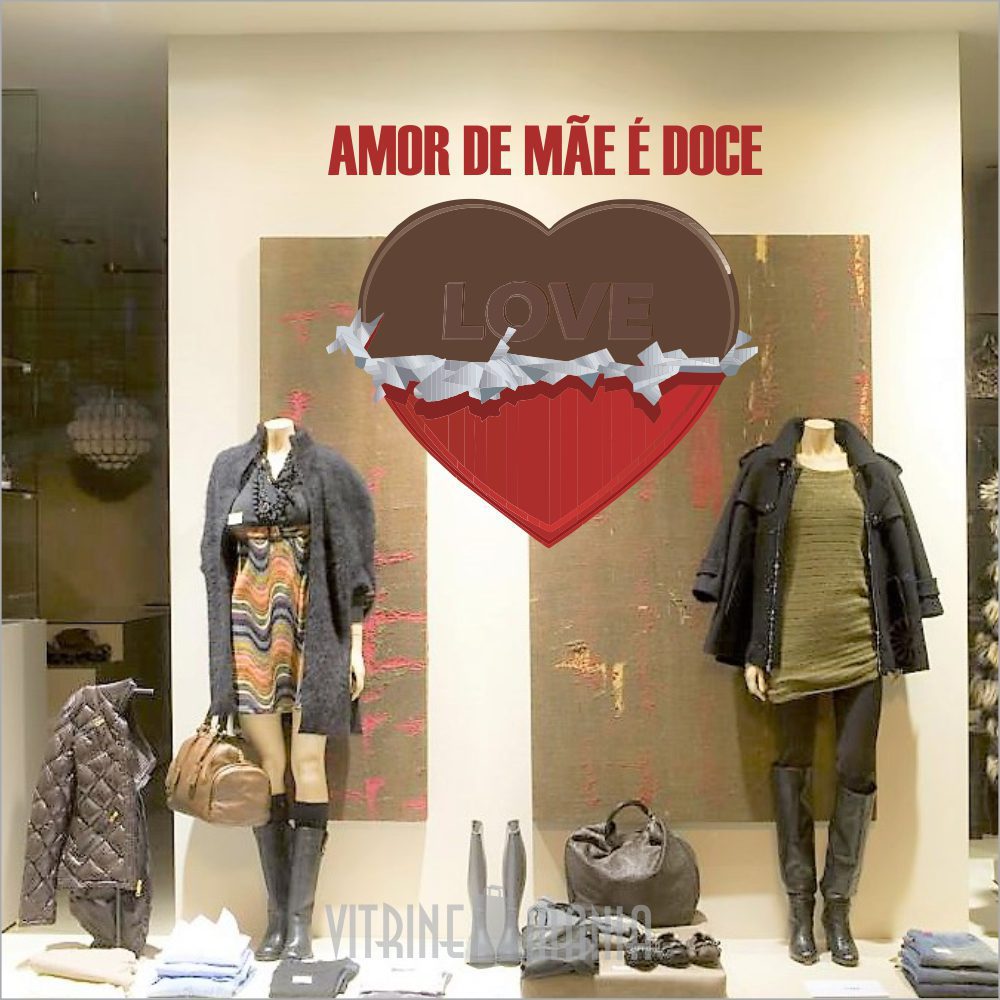 decoração loja dia das mães para loja de roupas