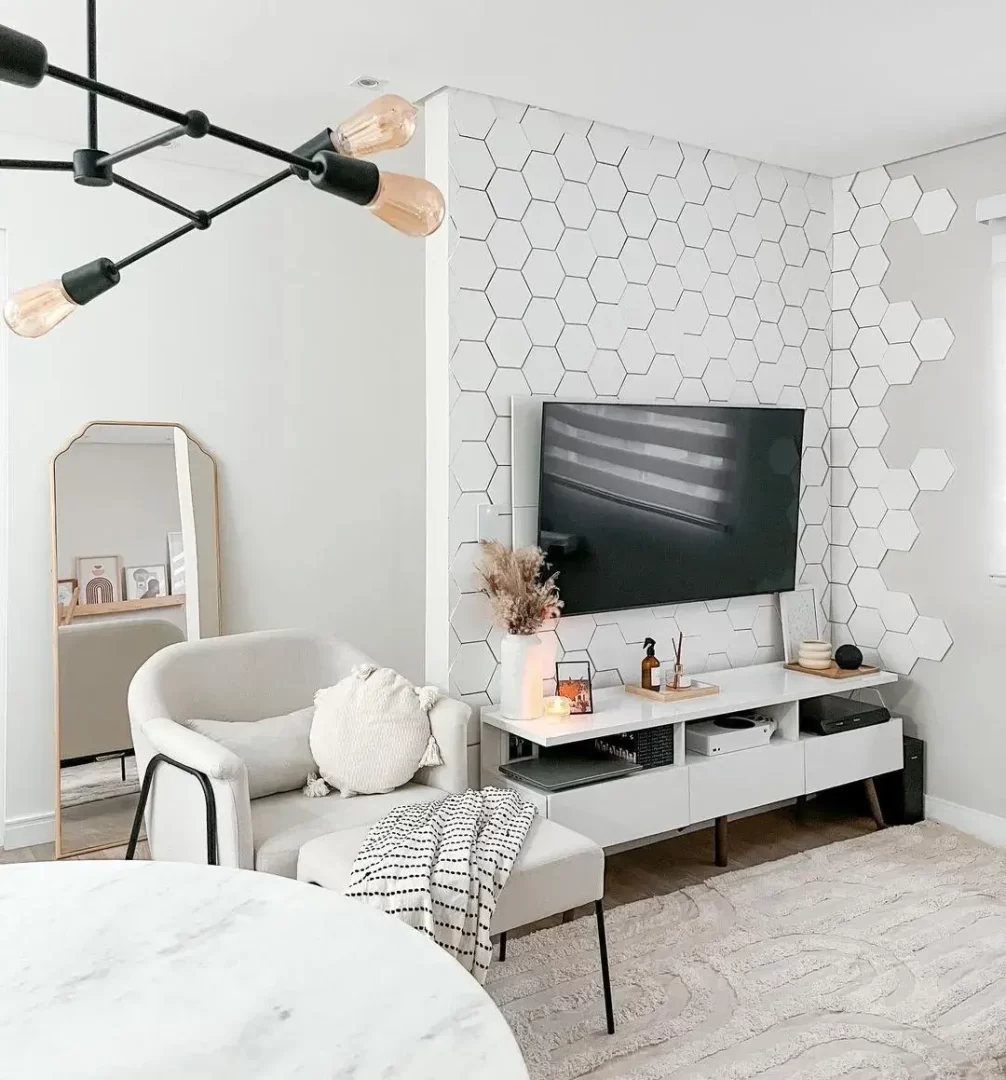 ideias criativas para decorar rack de sala pequeno