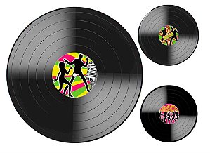 disco vinil para decoração de festa