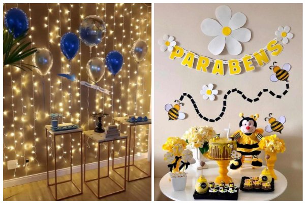 ideias criativas de enfeites de aniversário DIY