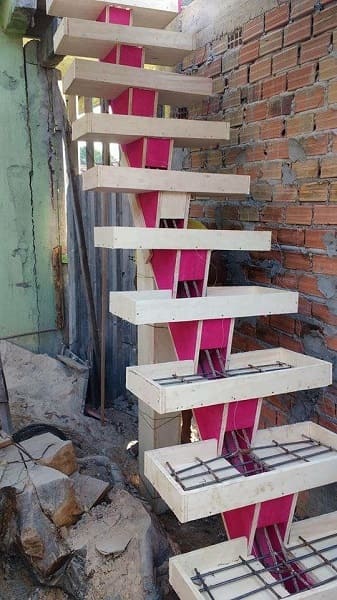 inspiração escada de alvenaria moderna