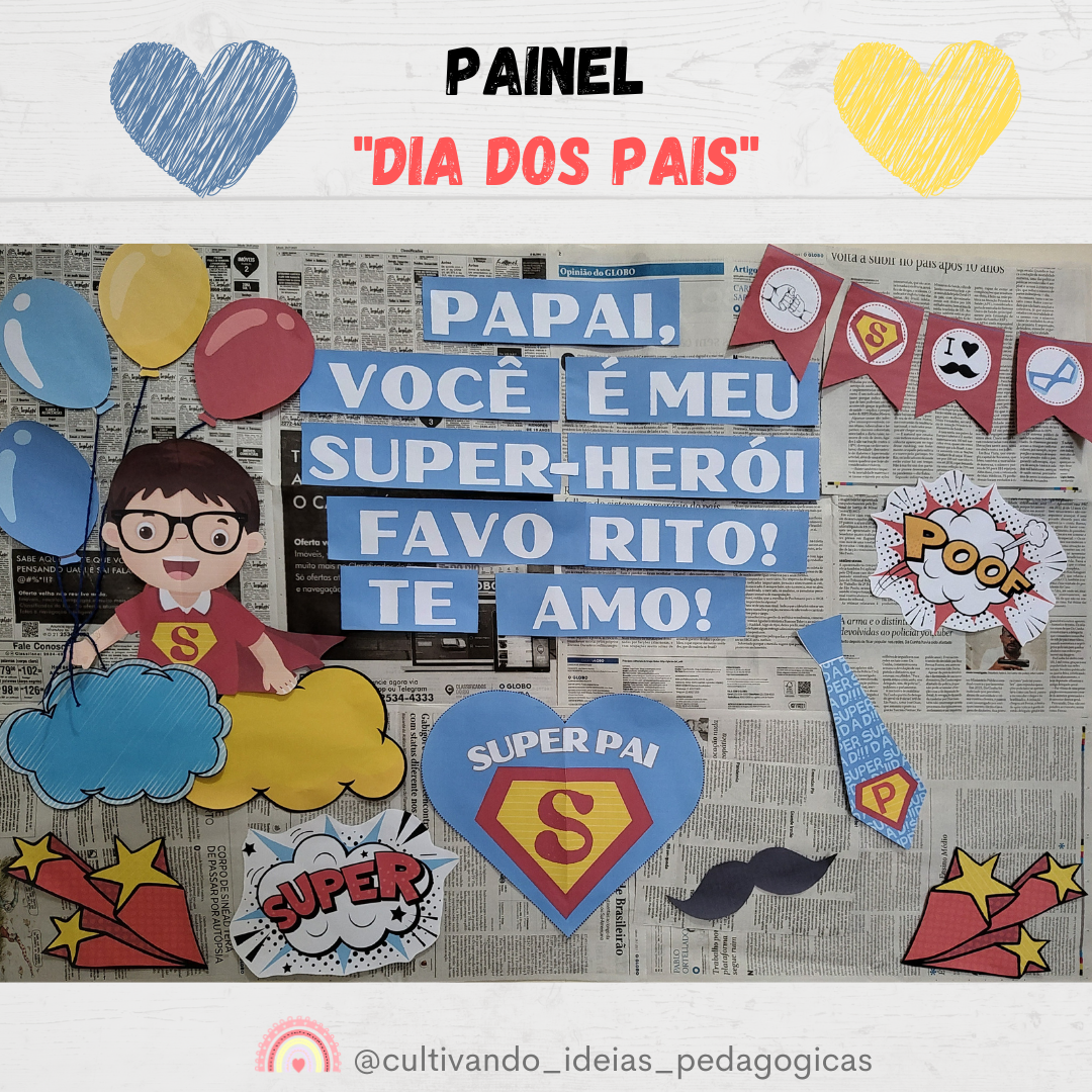 painel dia dos pais escola barato como fazer