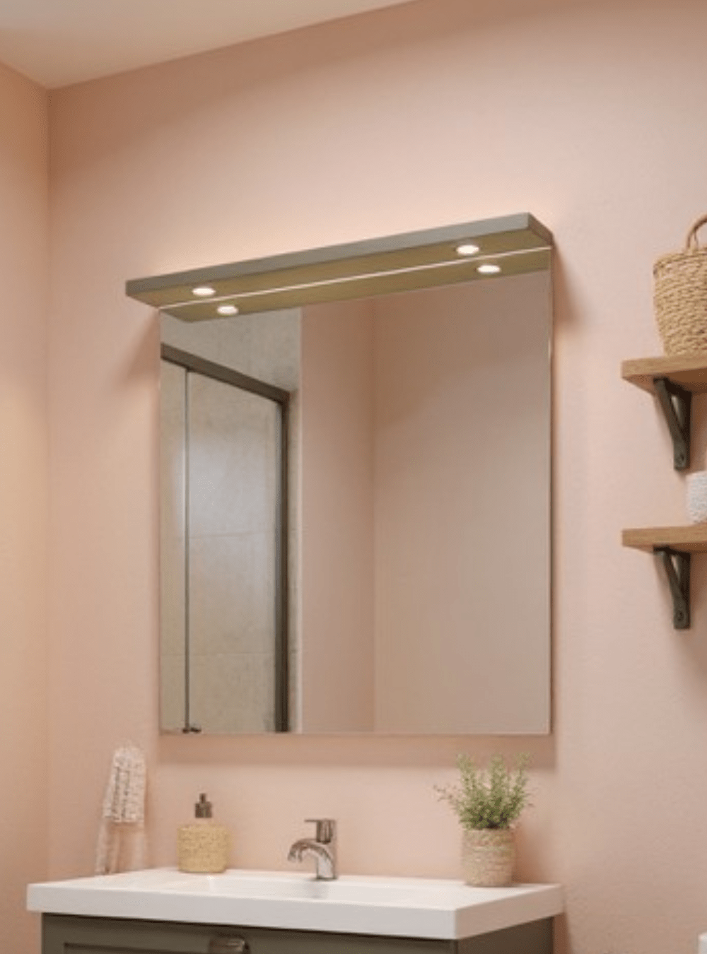 espelho para banheiro com led