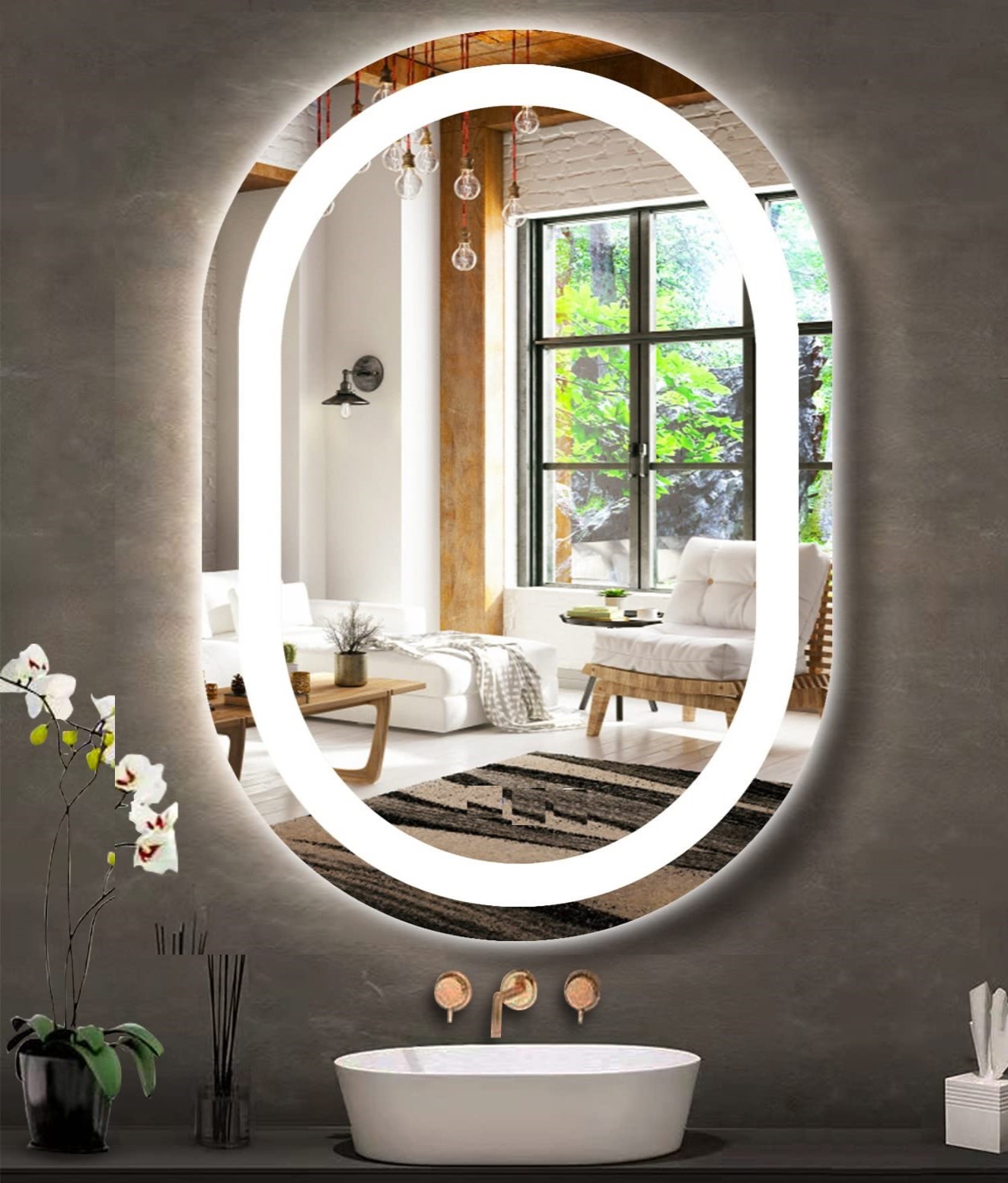 espelho para banheiro com led