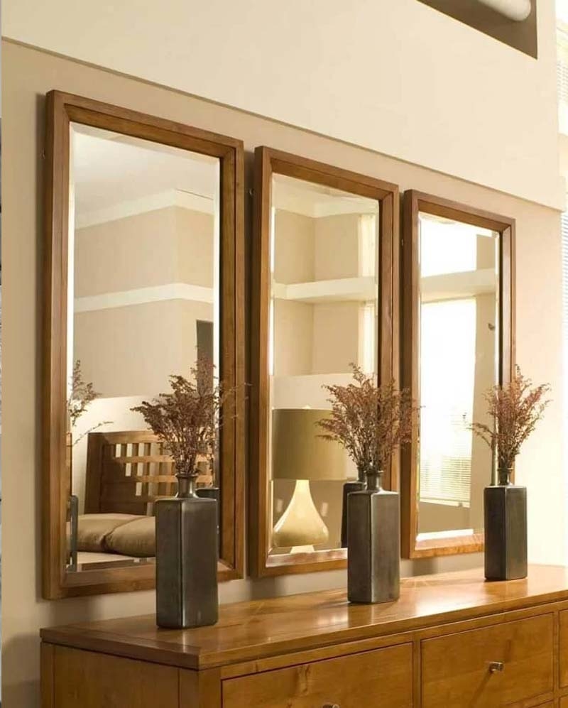 ideias de espelhos decorativos para sala pequena