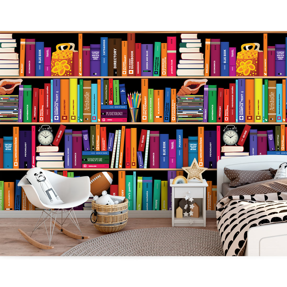 Estante de livros flutuante