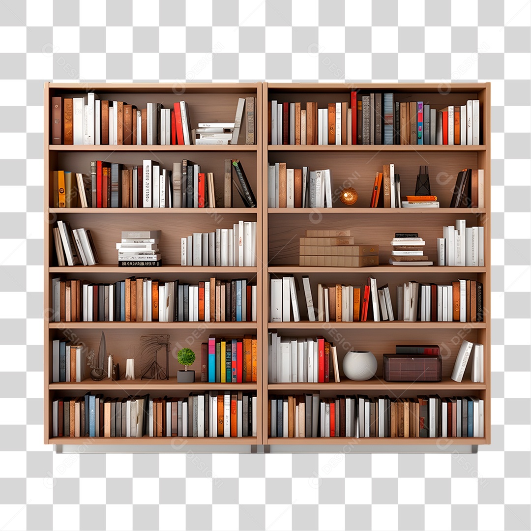 Estante de livros em L