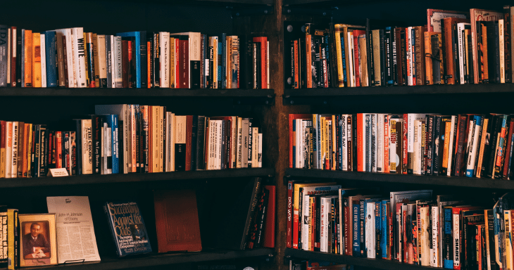 Estante de livros modulada