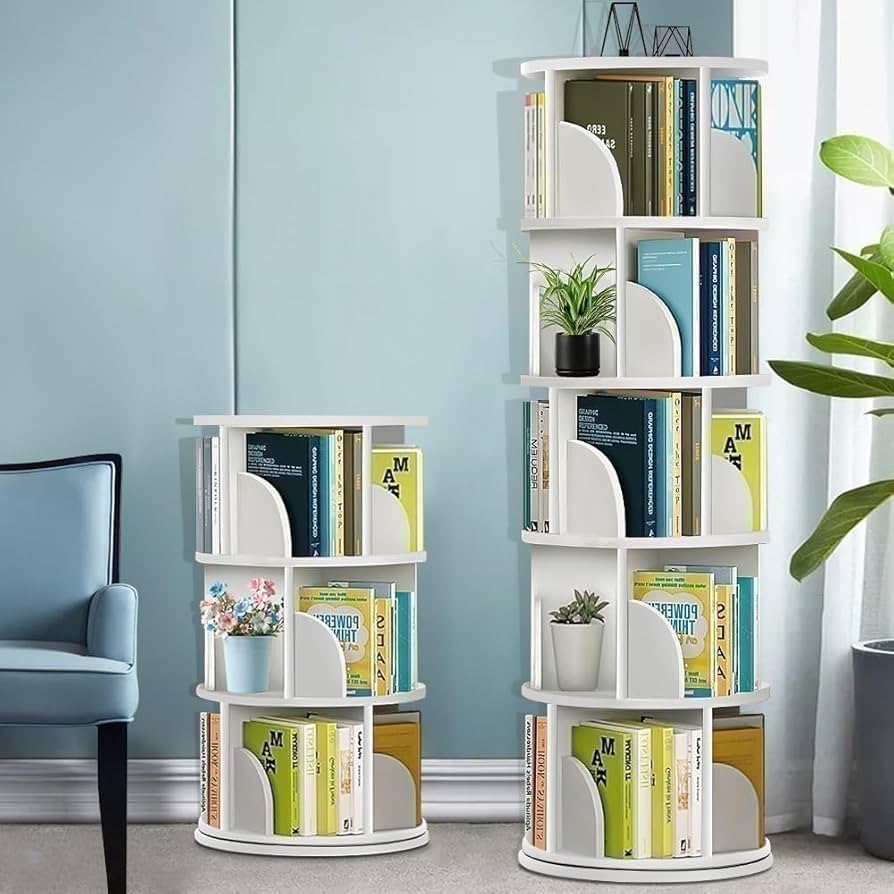 Estante de livros com porta