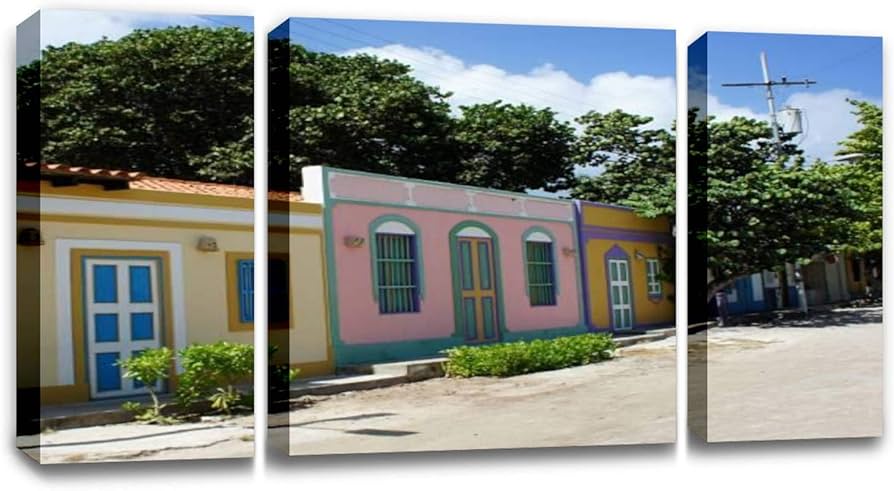 fachada colonial colorida