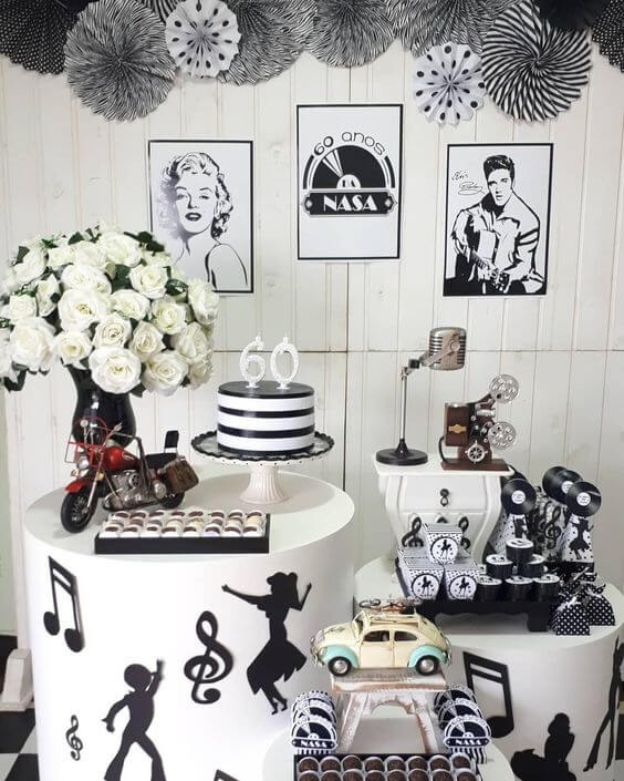 festa anos 60 decoração
