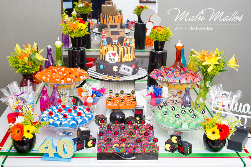 festa anos 80 decoração