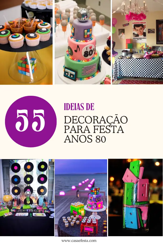 festa anos 80 decoração