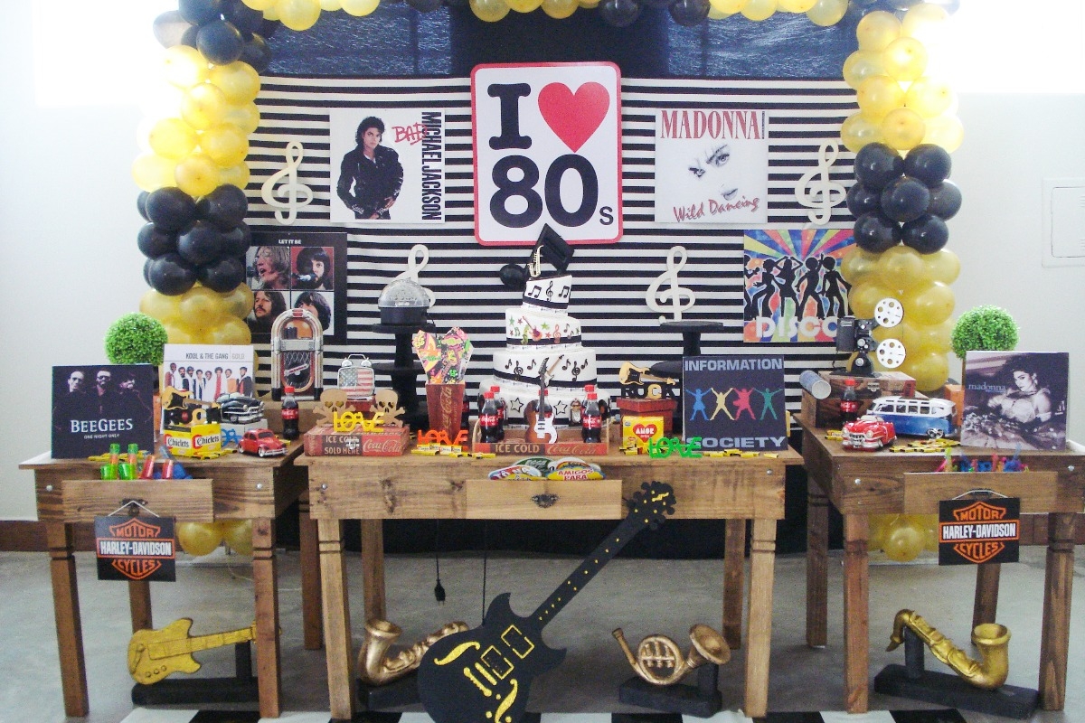 festa anos 80 decoração