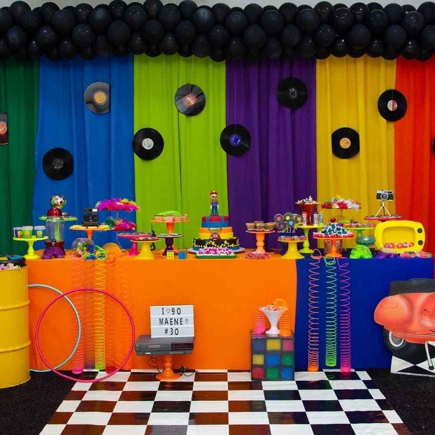festa anos 90 decoração