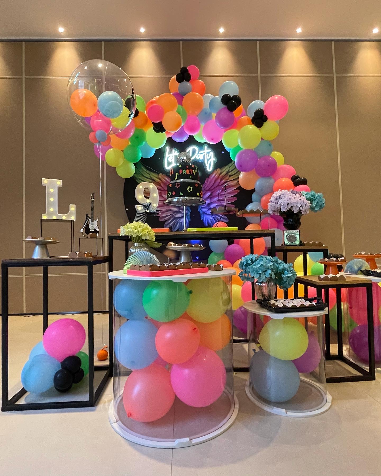 festa balada decoração