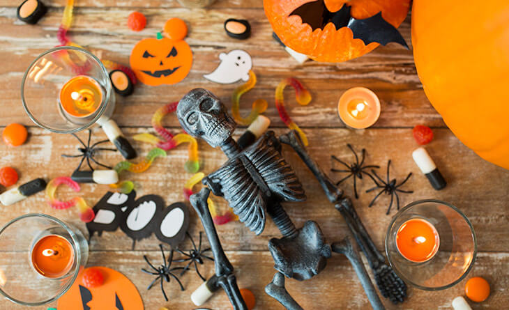 festa de halloween decoração simples