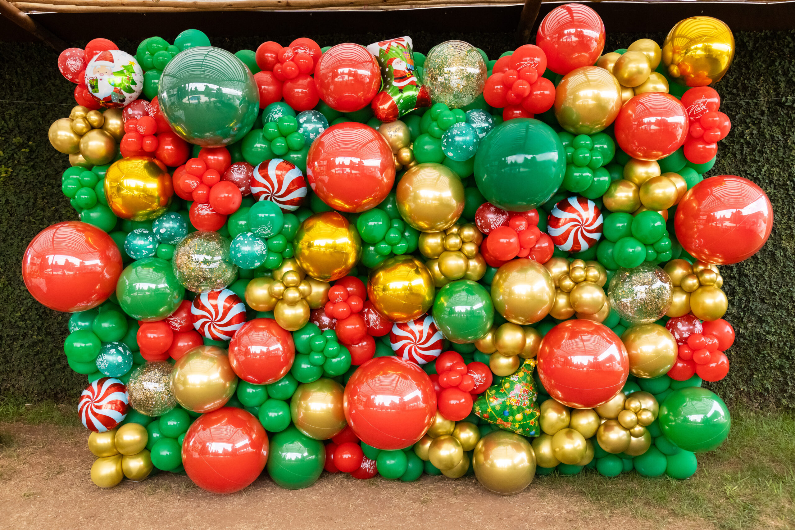 festa decoração de natal com balões