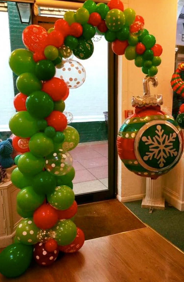 como fazer arvore de natal com baloes passo a passo